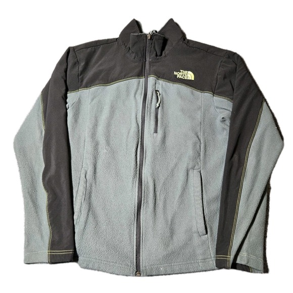 The North Face Jacket Mens Medium Full Zip Fleece Windbreaker Gray‎ Lightweight - Picture 1 of 6